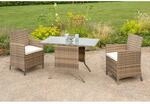 Merxx Treviso Gartenm&ouml;bel-Set 5-tlg. 2 Sessel inkl. Kissen Gartentisch 115x64 cm