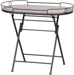 Siena Garden Gartentisch Prato Rechteckig Schwarz 67,5 cm x 41 cm