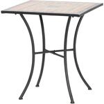 Siena Garden Gartentisch Prato Rechteckig Schwarz 64 cm x 64 cm