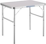 Tectake Campingtisch Lothar Klappbar Wetterfest 75 x 55 x 68 cm Grau