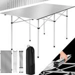 Tectake Aluminium Campingtisch Klappbar Wetterfest 140 x 70 x 70 cm Grau