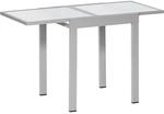 Balkontisch 65/130 cm x 65 cm Ausziehbar Silber-Matt