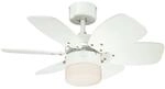 WESTINGHOUSE Deckenventilator Flora Royale Wei&szlig; 76 cm mit Beleuchtung und Zugketten
