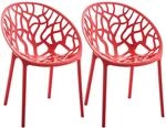 CLP 2er Set Gartenst&uuml;hle Hope Rot
