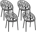 CLP 4er Set Gartenst&uuml;hle Hope Schwarz