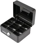 HMF 10215-02 Geldkassette Abschlie&szlig;bar Kasse M&uuml;nzeinsatz 6 M&uuml;nzf&auml;cher 15 x 12 x 8