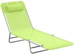 Outsunny Sonnenliege Gartenliege mit Kopfkissen