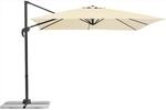 Schneider Ampelschirm Rhodos Junior 270 cm x 270 cm Natur mit Kurbelmechanik