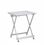 Relaxdays Klapptisch Aluminium Silber Faltbar 59,5 cm x 50 cm x 47,5 cm 2 kg