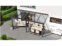 Terrassenüberdachung Professional 500 cm x 300 cm Anthrazit Struktur PC Klar