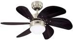 WESTINGHOUSE Deckenventilator Turbo Swirl Chrom 76 cm mit Beleuchtung und Zugketten