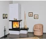 Hark Kaminofen Nebraska Bank Rechts Marmor Schwarz-Wei&szlig; 8 kW EEK: A+