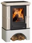 Justus Kaminofen Bavaria Ahorn Wei&szlig; inkl. Sockel 7 kW Ofenkacheln