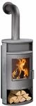 Justus Kaminofen Island Aqua Speckstein-Verkleidung Gussgrau 10 kW