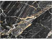Fototapete Marmor Weiß Grau Gold Schwarz 3,50 m x 2,55 m FSC®