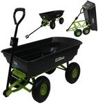 TRUTZHOLM Gartenwagen Kippbar Tragkraft 300 kg Schwarz Gr&uuml;n