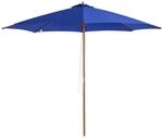 Outsunny Sonnenschirm Bambus Polyester Pappelholz Blau &Oslash;300 x H250 cm