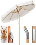 Sekey Sonnenschirm Holz Rund 300cm Knickbar Balkonschirm Gartenschirm Marktschirm
