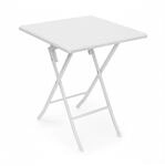 Relaxdays Gartentisch Quadratisch Kunststoff Wei&szlig; Klappbar 74 cm x 61,5 cm x 61,5 cm