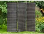 Gartenparavent Polyrattan 183 cm x 183 cm Braun