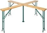 Tectake Stehtisch Quattro Klappbar und Standfest Holzlackierung Mit Klarlack 241 x