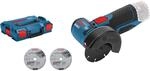 Bosch Professional Akku-Winkelschleifer GWS 12 V-76 Solo, L-Boxx + Trennscheiben