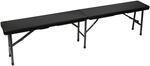 Perel Klappbank Polyrattan-Optik Schwarz