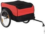 HOMCOM Fahrradanh&auml;nger max 40 kg Rot Schwarz Stahl Oxford 130 x 77 x 65 cm