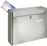Burg-W&auml;chter Edelstahl-Zaunbriefkasten Borkum 3878