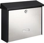 Burg-W&auml;chter Briefkasten Black + Steel London 6867 Schwarz-Silber