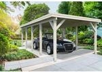 Palmako Flachdach-Einzelcarport Karl Natur 360 cm x 762 cm