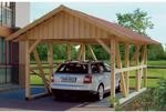 Skan Holz Fachwerk-Einzelcarport Schwarzwald 424 cm x 772 cm