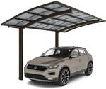 Ximax Runddach-Einzelcarport Portoforte-60 Mattbraun 270,4 cm x 495,4 cm