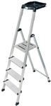 Krause Secury Stufen-Steh-Leiter 4 Stufen mit MultiGrip-System
