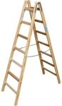 Krause Doppel-Leiter Holz 2 x 7 Sprossen