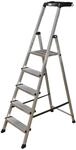 Krause Secury Stufen-Steh-Leiter 5 Stufen mit MultiGrip-System