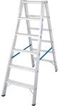 Krause Doppelleiter Stabilo 2 x 6 Stufen 145 cm x 55 cm x 125 cm