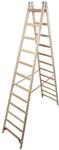 Krause Doppelleiter Stabilo Holz 2 x 12 Sprossen 315 cm x 73 cm x 201 cm