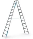 Zarges Geb&ouml;rdelte Stehleiter Eloxiert Saferstep B 2x12 Stufen