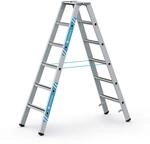 Zarges geb&ouml;rdelte Stehleiter, eloxiert Saferstep B 2x6 Stufen