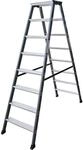Monto SePro D Stufen-Doppelleiter eloxiert 2 x 8 Stufen