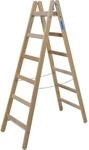 Krause Holz-Doppelleiter Stabilo 2 x 6 Sprossen Braun