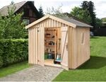 Weka Holz-Gartenhaus Natur Satteldach Unbehandelt 240 cm x 286 cm