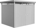 Biohort Metall-Ger&auml;tehaus HighLine Silber-Metallic 5,6 m&sup2; Einzelt&uuml;r