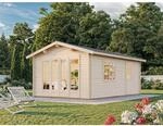 Palmako Irene Holz-Gartenhaus Natur Satteldach Unbehandelt 360 cm x 550 cm
