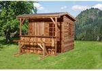 weka Gartenhaus 820 A Gr.1, natur, mit Theke und Sitzgelegenheit