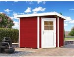 weka Holz-Gartenhaus Angolo B Flachdach Schwedenrot 239 x 235 cm