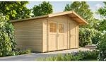 Weka Holz-Gartenhaus Lago Satteldach Unbehandelt 400 cm x 320 cm