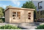 Karibu Holz-Gartenhaus Glostrup Natur Flachdach Unbehandelt 420 cm x 270 cm