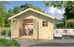 Weka Holz-Gartenhaus Brixen mit Satteldach Natur B x T: 370 cm x 250 cm